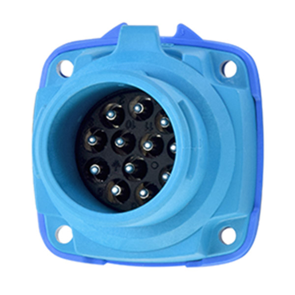 63-A8001 - DSN12c INLET POLY BLUE SIZE 1 IP 66/67/69 11P+G 2A/7.5A 480 VAC/130 VDC 60 Hz